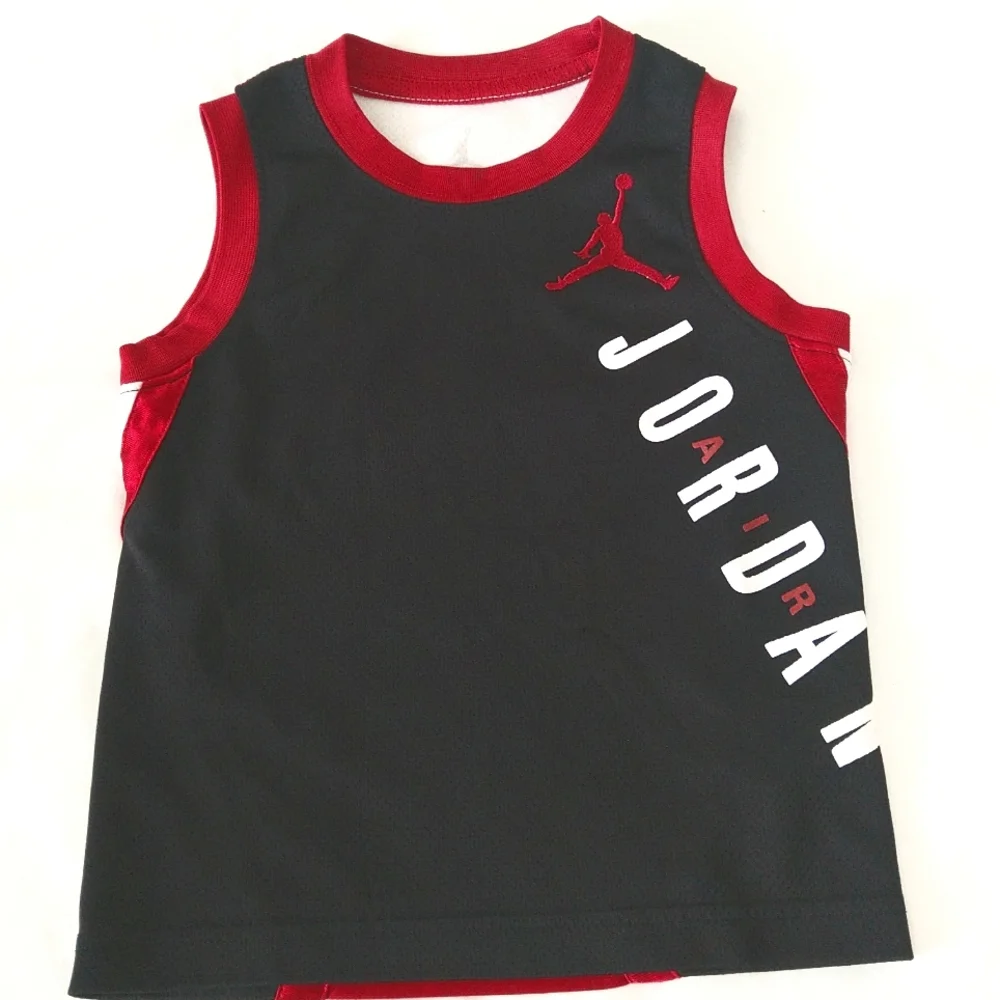 JORDAN A I R - black , red ,& white boys matching active, sports sets size 4 . - Picture 2 of 14